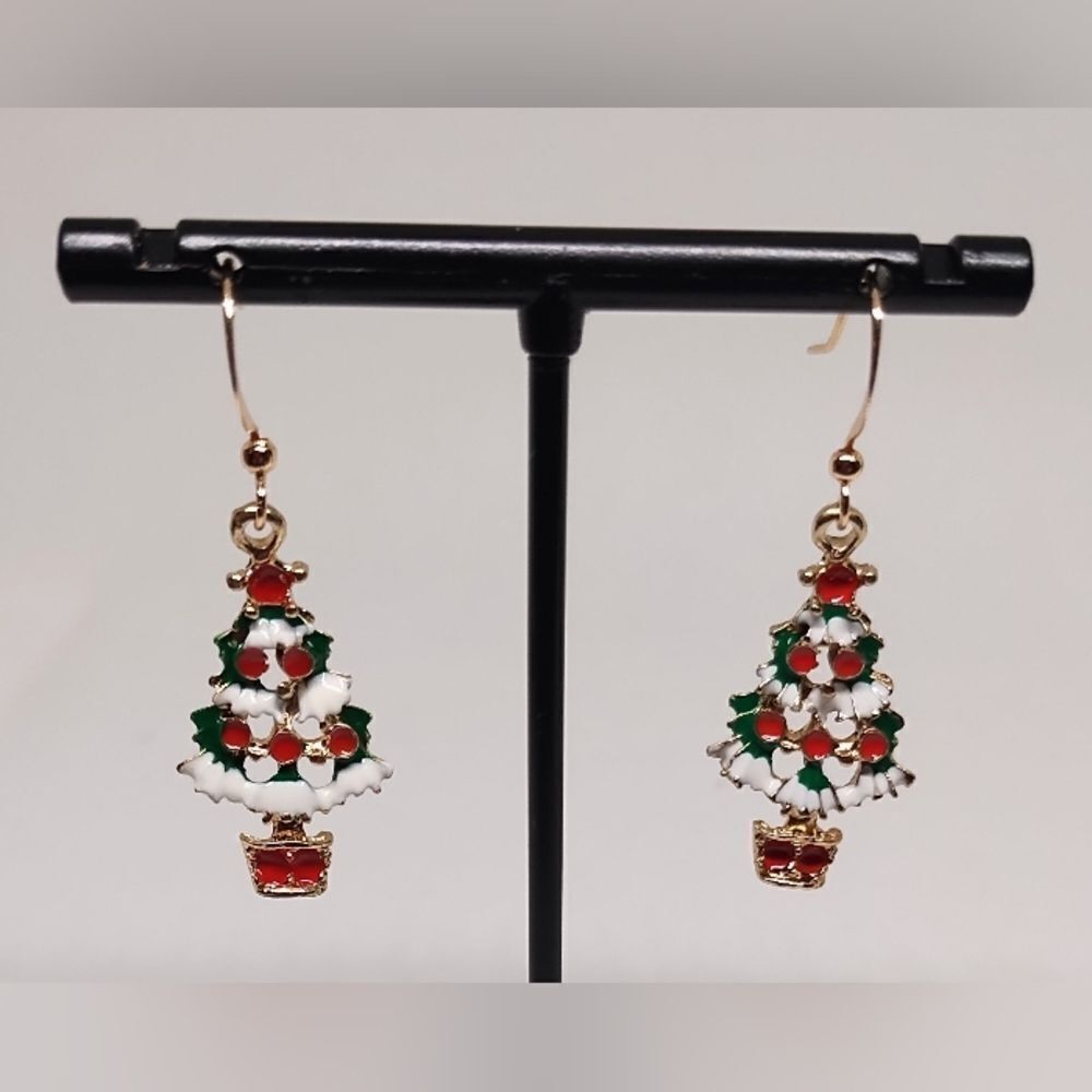 Christmas earrings trees dangle new‎ e72